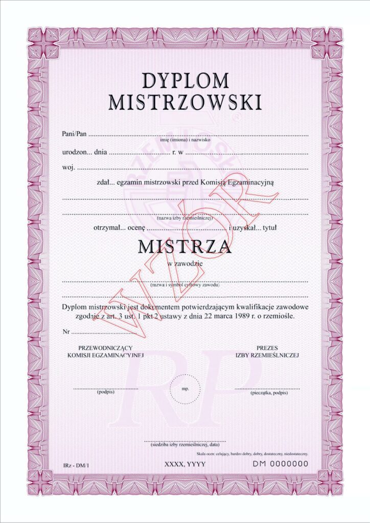 Dyplom mistrzowski