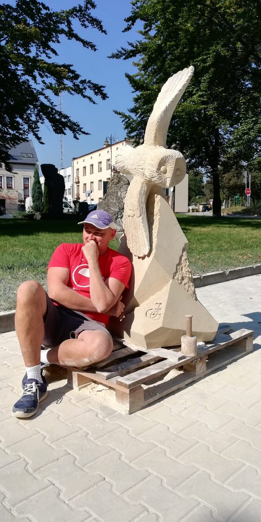 Plener rzeźbiarski w Pińczowie. Jerzy Zysk