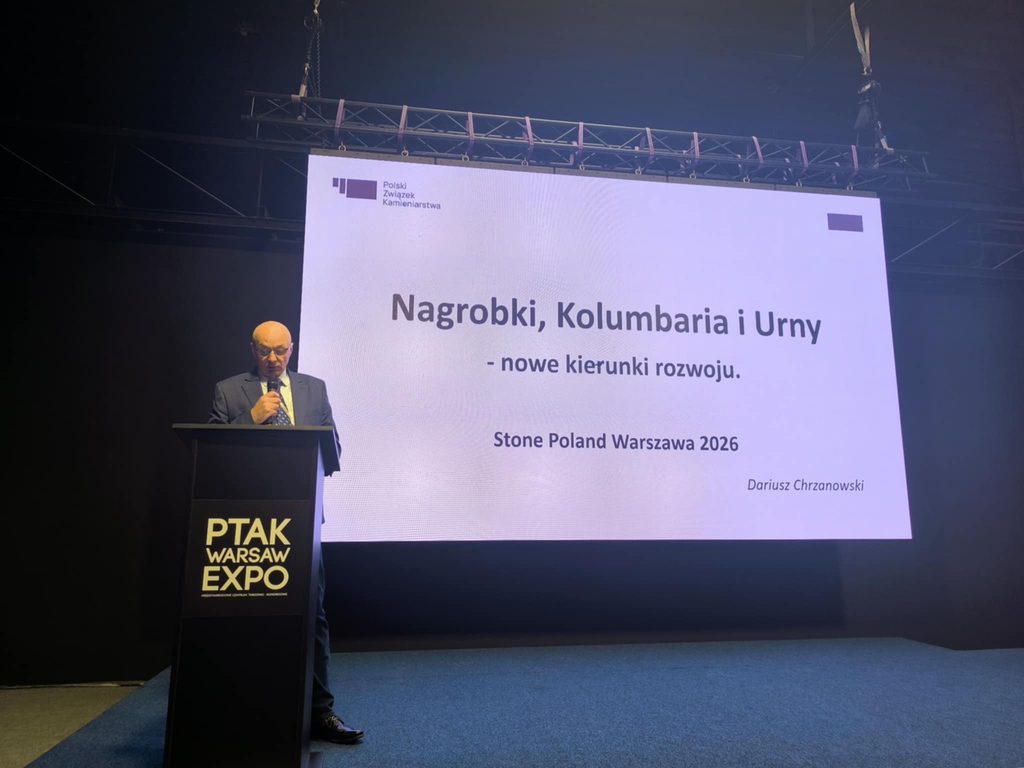 Prelekcja na targach kamieniarskich