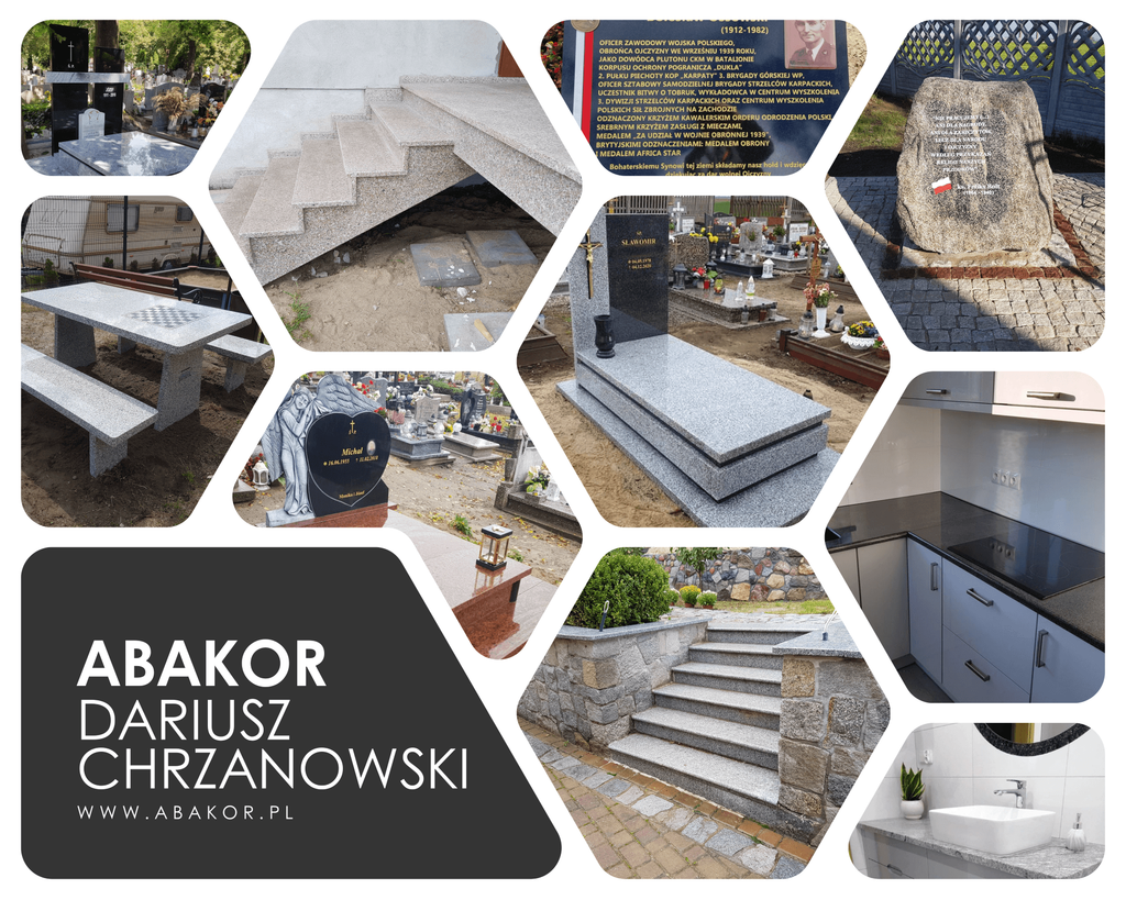 Realizacje kamieniarskie na Kociewiu wykonane przez firmę ABAKOR