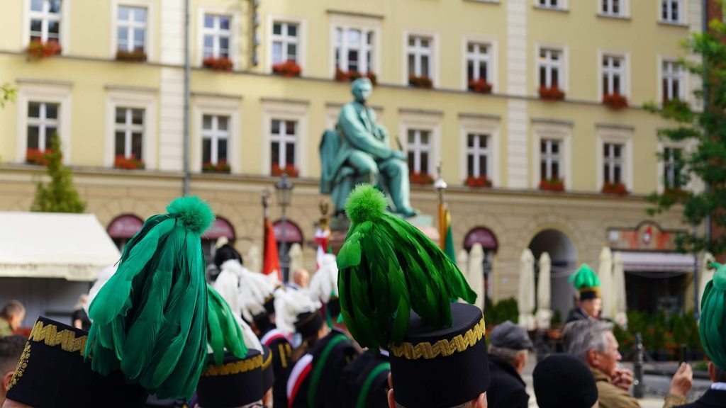 Górnicy na wrocławskim rynku